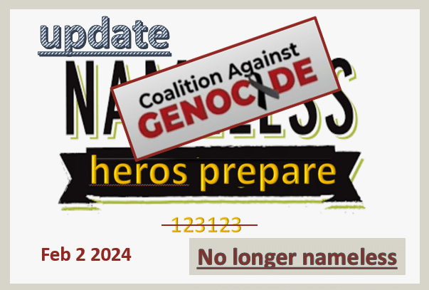 Nameless No More – 123123 Coalition Against Genocide