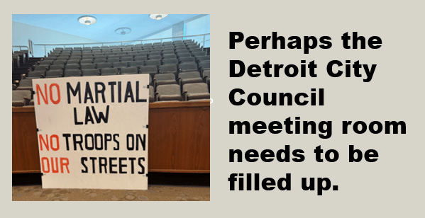 Resistors to Trump's targeted aggression showed up at the Detroit City Council meeting on 6/10/25.